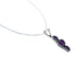 Southwest Magenta Turquoise Sterling Silver Box Chain Necklace Set JX129104